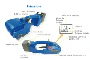 instrucciones flejadora bateria